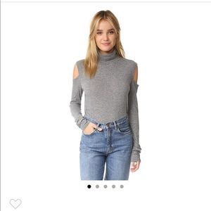 Pam and Gela cold shoulder turtleneck